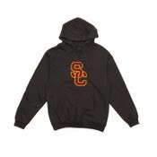 USC Trojans Team Trojan Charcoal SC Interlock Tackle Twill Fleece Pullover Hoodie